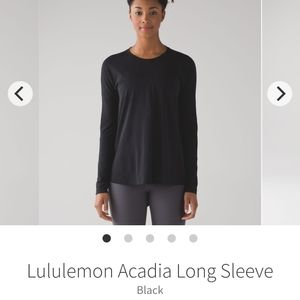 Lululemon Acadia Long Sleeve in Black